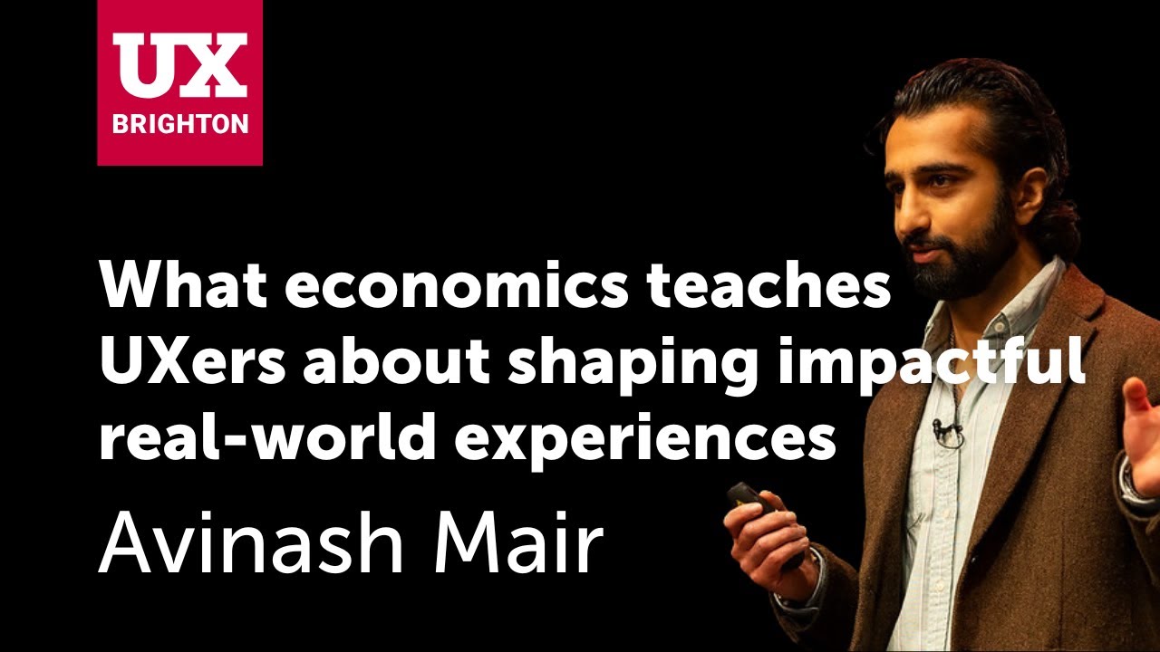 Avinash Mair speaking at UX Brighton 2025 conference